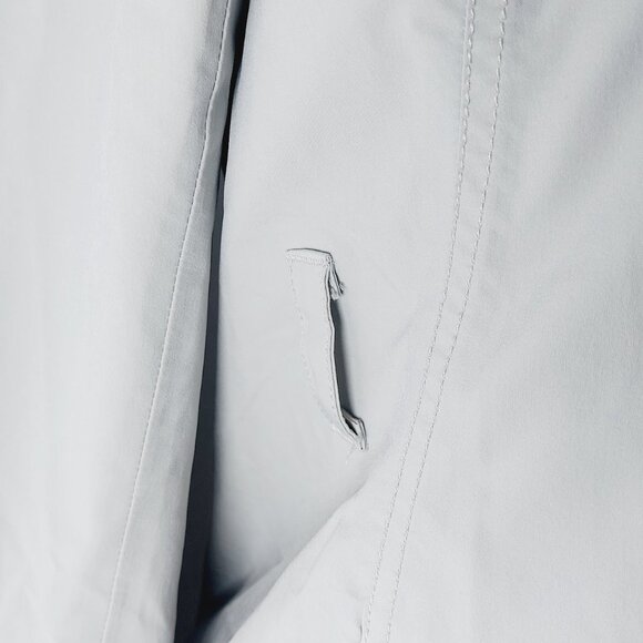 Columbia Women's Light Grey Omni-Heat Full Zip Double Breasted Trench Coat Sz - Picture 7 of 14